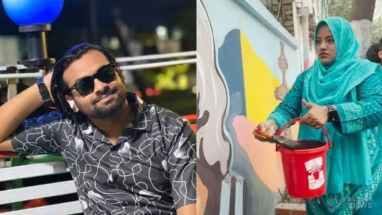 রবীন্দ্রনাথের গ্রাফিতিতে চুনকালি, গ্রেপ্তার চারজন