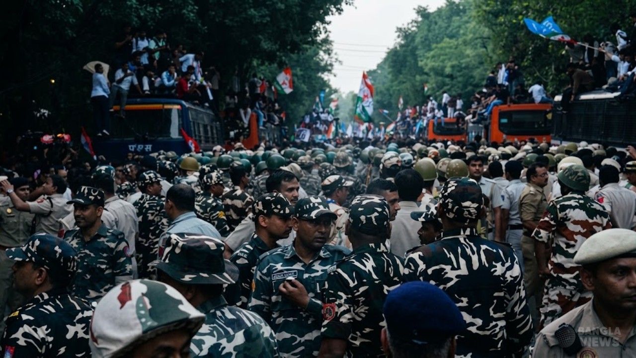 সিজেপির পতাকা মিছিল ঘিরে দিল্লিতে কড়া নিরাপত্তা, মাঠে ২৫ হাজার নিরাপত্তাকর্মী