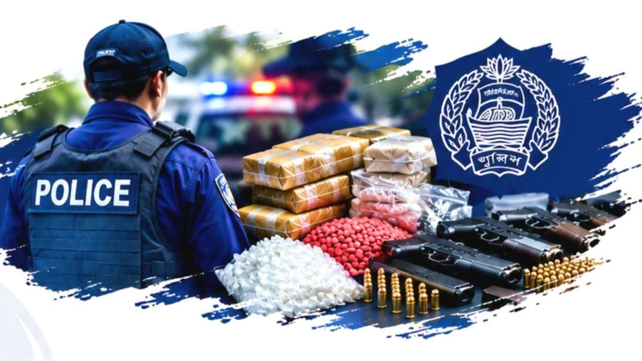 ১৪৬ জন গ্রেপ্তার, ১৬ লাখ ৪১ হাজার পিস ইয়াবাসহ বিপুল পরিমাণ মাদক উদ্ধার পুলিশের